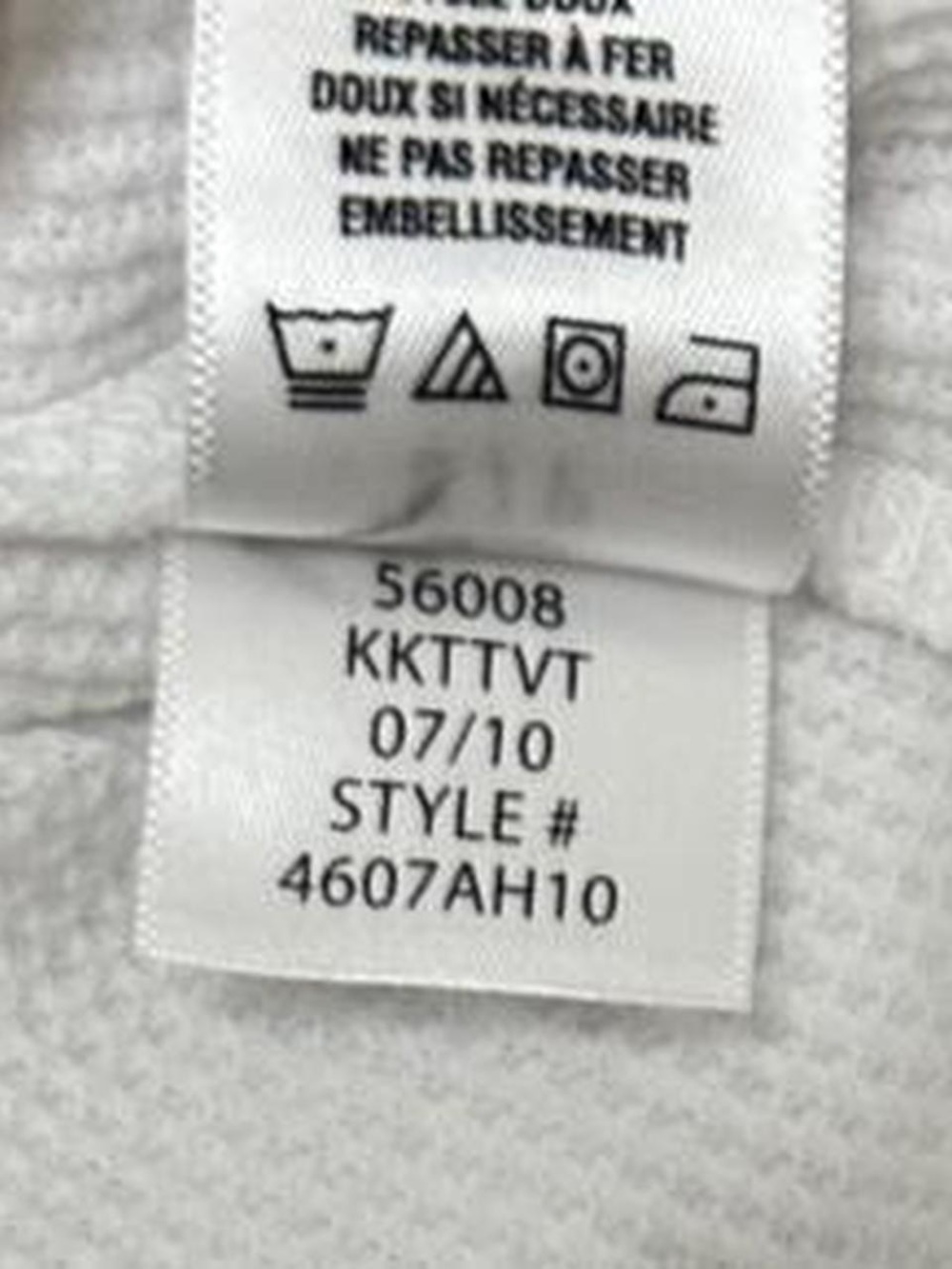 Y2K 2000s Aeropostale White Waffle Knit Long Sleeve Henley Top - Picture 6 of 6